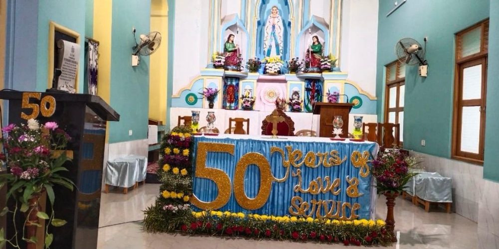 On February 23rd, the vibrant Parish of Serampore came together to celebrate a significant milestone: the Golden Jubilee of the SSCC India presence